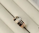 Срібне кільце із золотою пластиною Улюблена 16.5