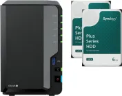 Мережеве сховище Synology DiskStation DS225+ + Жорсткий диск Synology Plus 6TB 5400rpm 256MB HAT3300-6T 3.5 SATA III 2 шт (комплект)