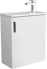 Тумба універсальна МОЙДОДИР Little 50-A з умивальником River 55 біла