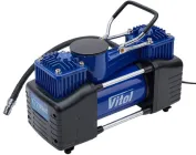 Автокомпресор Vitol К-72 150 psi 25 А 90 л 2 циліндра шланг 5 м з дефлятором клеми (К-72)