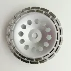 Алмазна чашка 230 мм з подвійним сегментом на УШМ для шліфування бетону, цегли, граніту