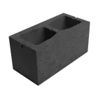 Блок для паркану з гладкою стороною 390х190х190 мм, графіт