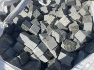 Гранітна бруківка Габро 10х10х5 см колота
