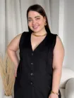 Жіночий класичний жилет чорний Merlini Сола 120001441 розмір 2XL-3XL