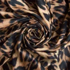 Тканина сатин для постільної білизни, пл 130 гр/м2 210 ТС, бавовна, 240 см М04158/24 леопард беж 5152119