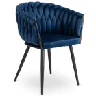 Стілець для кухні та вітальні Toskana Navy Blue velour