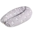 Подушка для годування 30х190 см бавовна антиалергенне волокно, для зручності мами та малюка, з блискавкою панда