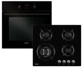 Комплект Hansa Духова шафа електрична BOEB64590016 + Варильна поверхня газова BHKS6113