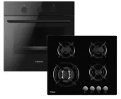 Комплект Hansa Духова шафа електрична BOES68121 + Варильна поверхня газова BHKS6113