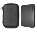 Комплект Зовнішній Жорсткий диск Toshiba Canvio Basics A3 500GB USB 3.0 Портативний HDD накопичувач Black + захисний кейс для ноутбука ПК Зберігання даних Windows Mac OS OTG Android 500 гб АРТ: C500