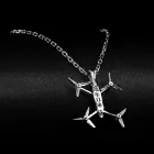 Підвіска кулон на шию квадракоптер ланцюжок «DRONE» від українського виробника з срібла 925 проби на подарунок (55см) (PS-0004-UK)