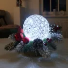 Новорічна композиція "SnowBall" 28х20х13 см на дерев'яній підставці (CR10)