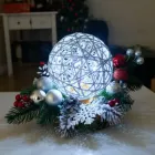 Новорічна композиція "Silver" 27х17х131 см на дерев'яній підставці (CR11)