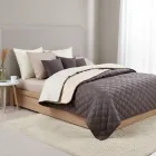 Покривало IDEIA Cube двостороннє 140х210 Антиалергенне волокно зі стібкою Шоколад/Беж (4820227282517)