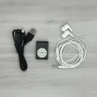 Компактний MP3-плеєр із навушниками Чорний для бігу та спорту