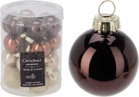 Набір ялинкових куль Christmas Decoration 2.5 см Різнокольоровий бурштин 24 шт (ARB101630)