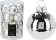Набір ялинкових куль Christmas Decoration 3.5 см Срібний 16 шт (ARB102010)