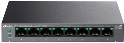 Комутатор TP-LINK LS108GP 8*1Гбіт/с PoE / до 250м / металевий корпус