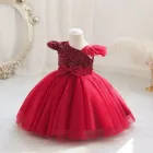 Сукня святкова 130см Червона паєткі плече