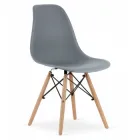 Крісло для кухні на ніжках Bonro В-173 FULL KD сіре