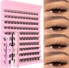 Накладні вії з клеєм та пінцетом для домашнього нарощування