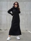 Сукня довга осіння жіноча ISSA PLUS 14842 XXL Чорна (issa2007682631841)
