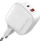 Мережевий зарядний пристрій Intaleo 48W GaN USB-C PD+USB-A QC 3.0 White (TCGQPD482)