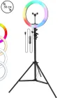 Світлодіодна лампа RZTK кільцева Spectra 36 RGB USB + штатив 2.1 м