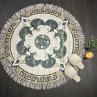 Килимок Banyоlin Digital 120см на шкіряній основі з бахромою LZ20 Banyolin