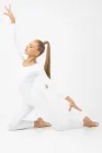 Комбінезон класичний для гімнастики, акробатики та хореографії 72(140-146) Білий