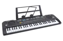 Дитячий синтезатор Піаніно з мікрофоном і стійкою для нот на батарейках або від мережі LED-дисплей 61 клавіша