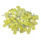 Шматочки мозаїки 1*1 см Колір Жовтий-лимонний перламутр (220 штук 200 г) зі скла. Форма квадрат (7945)