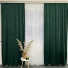 Штори оксамитові ALBO смарагдові 140×270 см, комплект 2 шт. (SH-930-23)