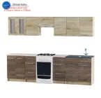 Кухня Еко набір 2.7 м, з накладною мийкою, Дуб Сонома, Дуб Сонома Трюфель