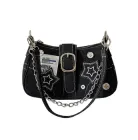 Сумка багет Korni жіноча із зірочками під джинс підліткова в стилі k-pop y2k 25x15x6 (SVS)