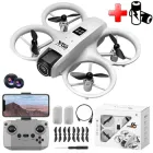 Квадрокоптер Дитячий міні-дрон V66 з HD-камерою та захистом від падінь до 20 хв / 2 АКБ + батарейки у пульт управління
