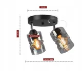 Люстра декоративна Sirius S4944-2 BK+SM з поворотнім механізмом