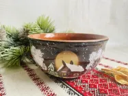 Глиняна миска Керамклуб Зима місяць V 500 мл