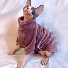 Флісова кофта для котів (кішок) Оксамит S Фіолетовий