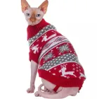 Светр для котів (кішок) Різдво L Червоний
