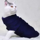 Светр для котів (кішок) Преміум XS Темно-синій