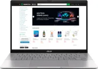 Ноутбук ASUS VivoBook S14 S3407VA-LY069 (90NB1681-M005X0) Cool Silver / 14" IPS WUXGA / Intel Core 5 210H / RAM 16 ГБ / SSD 512 ГБ / Підсвітка клавіатури / Зарядка по USB