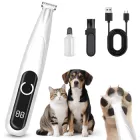 Тример для лап машинка для стрижки тварин професійна машинка для стрижки собак і кішок безшумна бездротова тример для тварин грумінг машинка для підстригання шерсті лап з ліхтариком