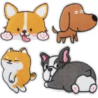 Нашивки милі Собачки на одяг латки термоаплікація патч 4шт Набір Різнокольорові