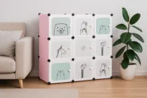 Модульна шафа-органайзер Leobert Kids для дитячих іграшок рожевий
