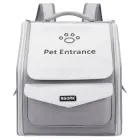 Рюкзак переноска для кота кішки маленької собаки домашніх тварин до 10 кг сірий (002305)