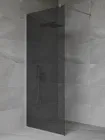 Перегородка для душа скляна 600 х 2000 мм колір Графіт Angie скло для душової кабіни