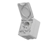 Розетка зовнішня VIDEX BINERA IP65 із заземленням Сіра (VF-BNW21G-G)