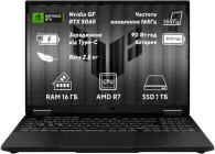 Ноутбук ASUS TUF Gaming A16 (2025) FA608UM-RV015 (90NR0KV1-M00880) Jaeger Gray / 16" IPS WUXGA 165 Гц / AMD Ryzen 7 260 / RAM 16 ГБ / SSD 1 ТБ / GeForce RTX 5060, 8 ГБ (TDP 115 Вт)