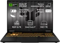 Ноутбук ASUS TUF Gaming F16 (2025) FX608JMR-RV024 (90NR0NB1-M007F0) Jaeger Gray / IPS WUXGA 165 Гц / Intel Core i7-14650HX / RAM 16 ГБ / SSD 1 ТБ / GeForce RTX 5060, 8 ГБ (TDP 115 Вт)